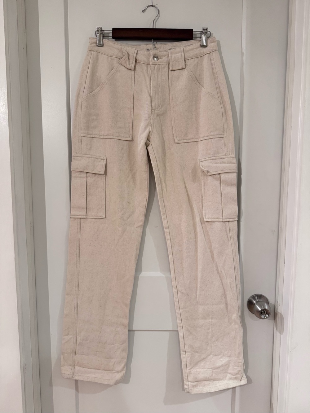 Women’s Cream White Fox Cargo Pants